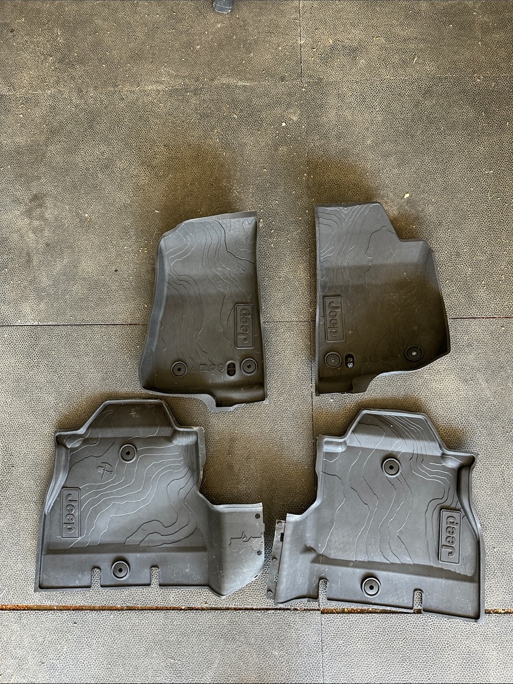 Jeep Black All-Weather Molded Floor Liners